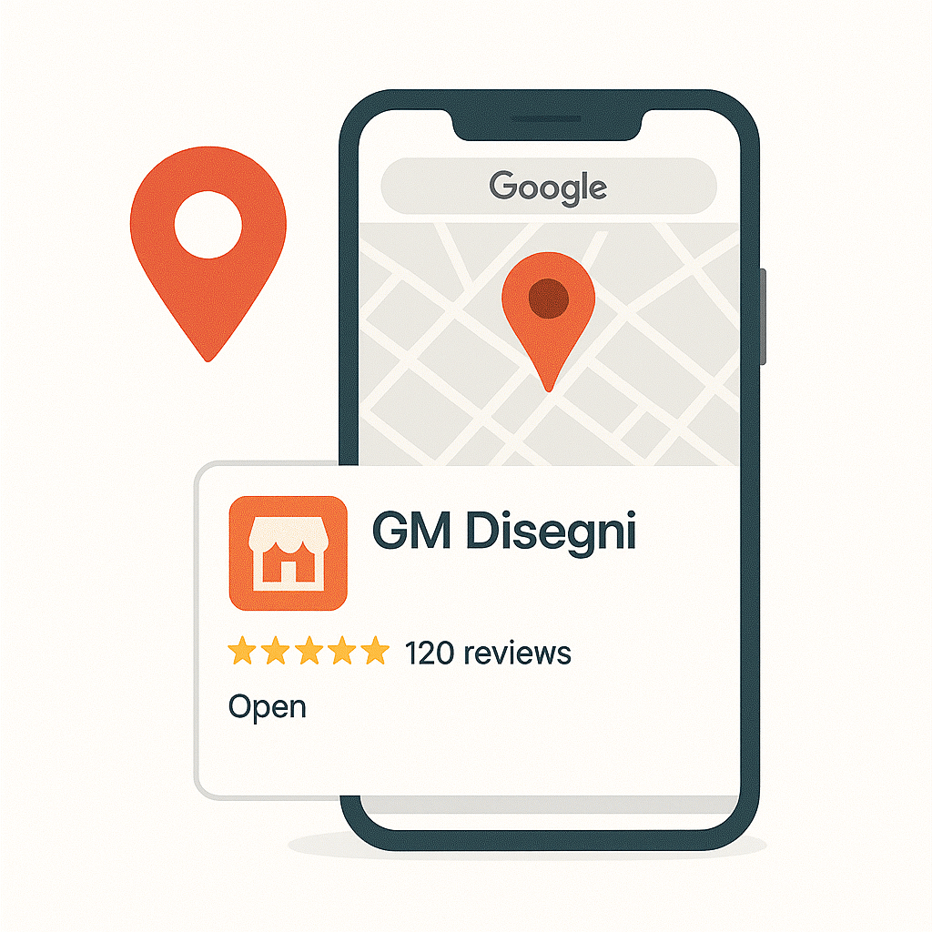 Ejemplo de ficha de Google Mi Negocio GM Disegni